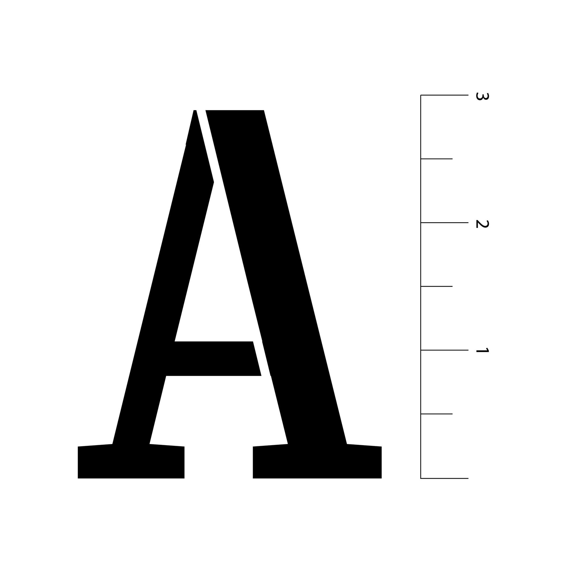3" Skinny Serif Alphabet Stencils by Craft Smart®